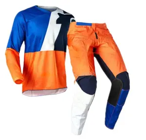 Комплект для езды на мотоцикле и велосипеде, цветной костюм для мотокросса, комплект из футболки и брюк для внедорожных гонок