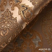 Tela de Sofá Jacquard Turca de Alta Calidad, Terciopelo Holandés, Nueva, con Lámina de Poliéster, Tejido con Patrón, con Función de Oscurecimiento