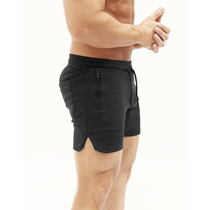 Short de sport en coton pour hommes, bas de plage en maille avec cordon de serrage, tissu en toile décontracté, vente en gros - Product Image 4