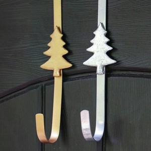 Christmas <b>Wreath</b> Hanger Door <b>Metal</b> <b>Wreath</b> Hook Tree Decor Logo for Home Wall Decor - Product Image 1