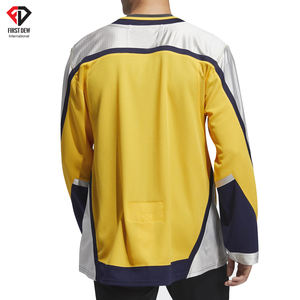 En blanco logotipo personalizado al por mayor de la venta caliente de manga completa de moda precio de fábrica de alta calidad de Jersey de Hockey sobre hielo de los hombres - Product Image 6