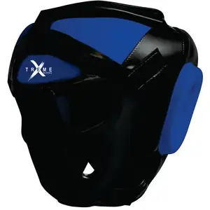 Professionele Custom Lichtgewicht Pu Lederen Bokstraining Beschermende Hoofd Guard Helm Met Persoonlijke Oem Logo En Ontwerp