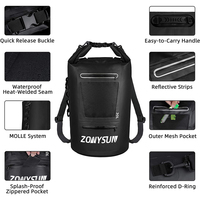 Sac Étanché Flottant en PVC avec Fermeture Roll Top 10L 20L 30L 40L, Pliable pour Sports de Plein Air, Voyage, Natation et Camping