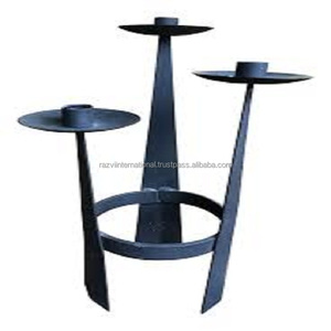 Portavelas de hierro fundido de 5 brazos envejecido moderno hecho a mano, nuevo diseño único para decoración del hogar para Pascua en caja - Product Image 5