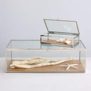 กล่องใส่เครื่องประดับทองเหลืองและแก้วใสสีทองสำหรับแสดงกล่องใส่ต่างหูสร้อยคอเครื่องประดับกล่องจัดระเบียบ - Product Image 2