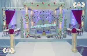 Panneau de mariage en Fiber dynamique, 10 pièces, Mandap, pour mariage, cristal doré, Miami, nouveau djwada - Product Image 3
