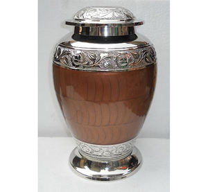 Urna de cremación de latón/aluminio para adultos, urna de cremación de latón conmemorativa para almacenamiento de cenizas funerarias, latón nuevo - Product Image 1