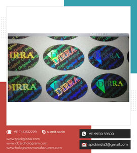 ป้ายพลาสติกพีวีซีสำหรับสัตว์เลี้ยงแบบไดคัทป้ายน้ำหอมของขวัญโฮโลแกรมเครื่องสำอางโฮโลแกรมสีจริงด้วย UV - Product Image 3