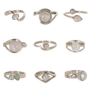 Anillo de piedras preciosas de turquesa Natural Simple con precio de fábrica directo de Venta caliente, joyería al por mayor de Plata de Ley 925 - Product Image 4