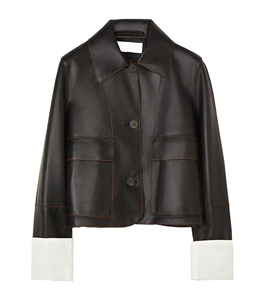 สีดำ100% หนังแกะปุ่มปิดผู้หญิงแจ็คเก็ตแฟชั่นสบายๆกับขนสุนัขจิ้งจอกในทุกสี - Product Image 1