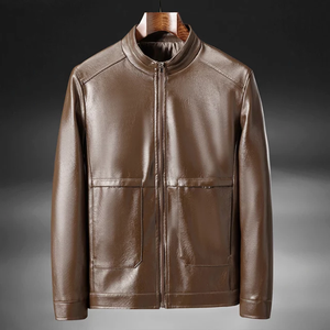 Zipper Pu Vestes En Cuir Pour Hommes Vestes En Cuir Pour Hommes Style Populaire Hommes Veste En Cuir à vendre - Product Image 5