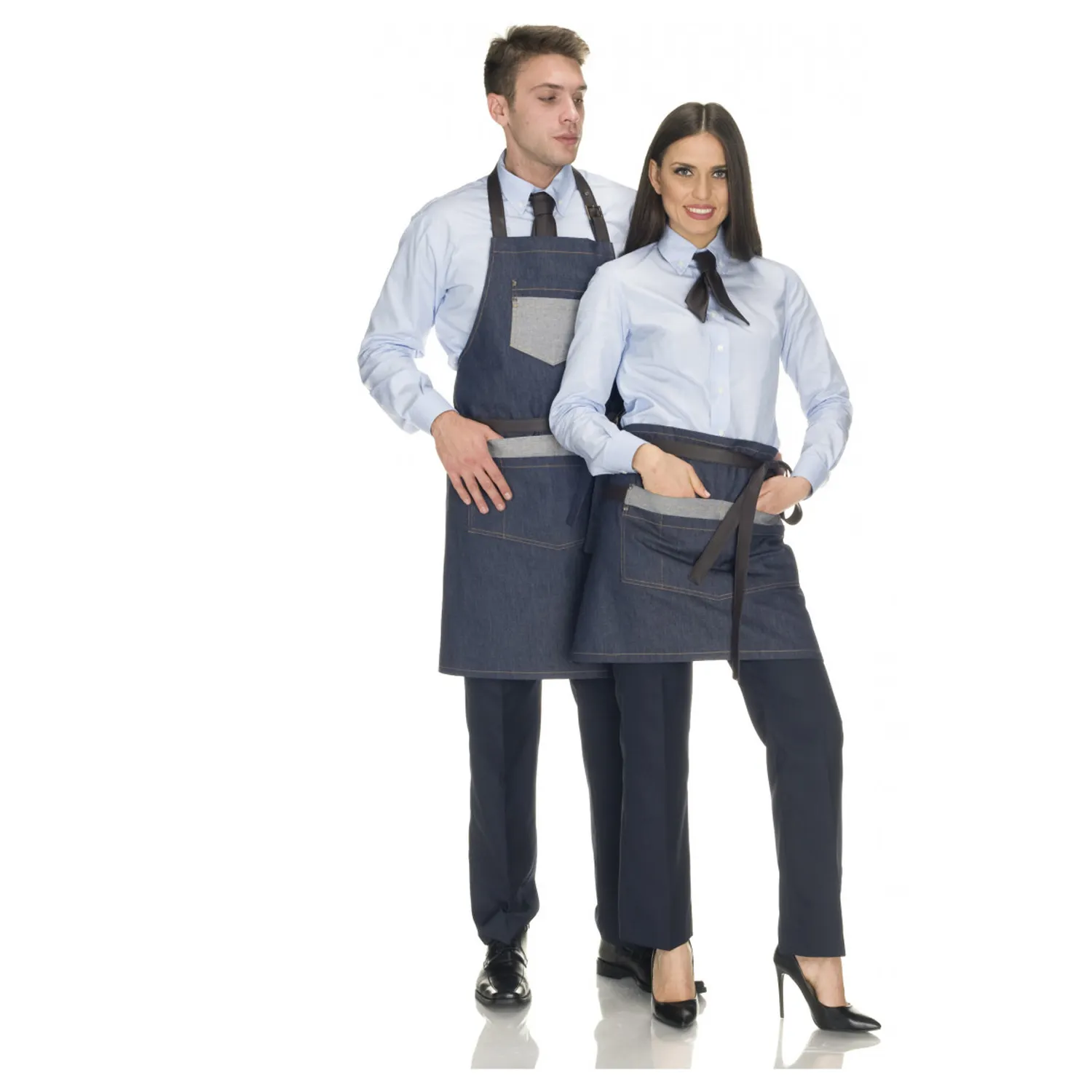 Premier Unisexe En Cuir Synthétique Bib Tablier Serveuse Serveur Workwear uniforme PR139 
