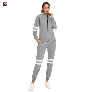 ชุดวอร์มผ้าฝ้ายขนแกะสำหรับผู้หญิง,ชุดเสื้อฮู้ดพร้อมซิปและกางเกงสำหรับวิ่งปรับแต่งโลโก้ได้ตามต้องการเสื้อผ้าแฟชั่นแบบลำลอง - Product Image 3