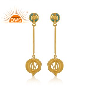 Último diseño hecho a mano, pendiente colgante de piedras preciosas de ónix verde Natural, joyería de moda para mujer, regalo para ella - Product Image 4