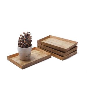 ถาดเสิร์ฟไม้มะม่วงธรรมชาติพร้อมด้ามจับโลหะ - Product Image 1