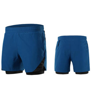 Shorts de course pour hommes de haute qualité Jogger Quick Dry Fitness Bodybuilding baggy short de lavage à l'acide court - Product Image 4