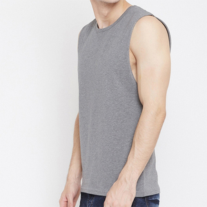 Men's Muscle Sleeveless T-Shirt Basic100%Cotton Summer <b>Tank</b> <b>Top</b> Shirts Print Custom Logo High Quality O neck Slim Fit Shirt - Product Image 4