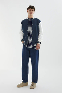 Chaqueta deportiva de algodón con botones para hombre, chaqueta de equipo de béisbol con cuello de sailor, venta al por mayor - Product Image 2