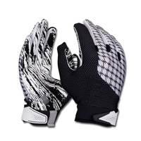 Guantes de Receptor de Fútbol Americano Pinco Sports, Color Personalizado, Diseño Sólido, Cuero/Neopreno, Logotipo Personalizado, Uso Casual