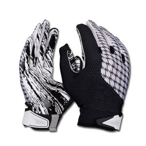 Gants de football américain Pinco Sports pour receveurs, couleur personnalisée, motif uni, cuir/néoprène, logo personnalisé, tenue d'équipe HRS-459 - Product Image 2