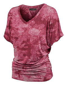 ชุดเดรสไปคลับสไตล์ตะวันตกเสื้อรัดรูปผ้าสแปนเด็กซ์คอวีมัดมัดย้อมแขนสั้นมีสายรัดแขนสั้นลายธรรมชาติ - Product Image 4