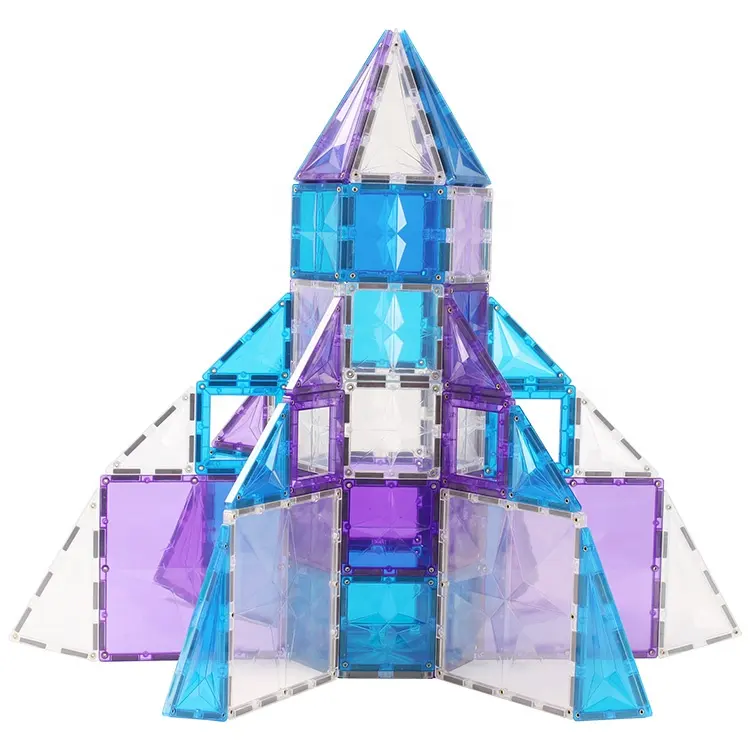 plastic abs ice style frozen color block 120 pcs MNTL star magnet tile kids building block toys