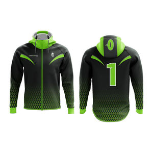 Pull à capuche en polaire pour hommes personnalisable, impression 3D sublimée par compression de grande taille pour la saison printanière - Product Image 2