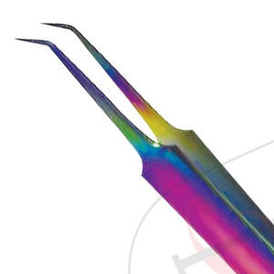 เข็มต่อขนตา10มม.,แหนบถอนขนตาพร้อมตัดฐานออกแบบฉลากส่วนตัวหลากสีแหนบขนตา75deg - Product Image 3