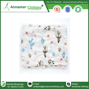 Hot selling customizable baby muslin <b>swaddle</b> wrap with private label and custom packaging from indian manufacturers - Product Image 3