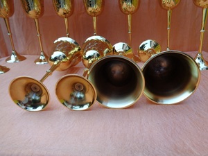 Classic Handmade Brass Wine Goblet Engraved Chalice 200ml Custom Logo Business Gift Wedding Decor Barware - Product Image 6