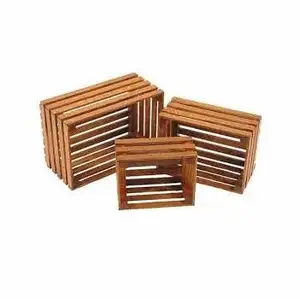 Set Van 3 Houten Kratten Stijlvolle Houten Kratten Hot Selling Houten Kratten