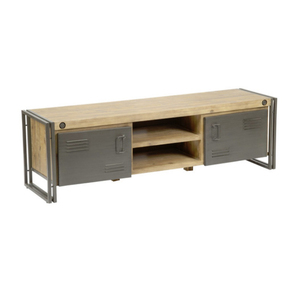 Meubles de cuisine avec porte coulissante en bois massif, commode avec jambes en métal, mobilier de salon, maison - Product Image 5