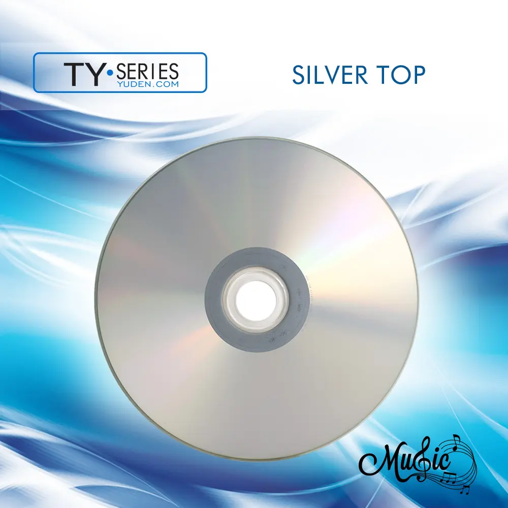 TY Blank Audio CD-R 52X 700MB Silver Top Duplication A Grade (OEM brand Available)