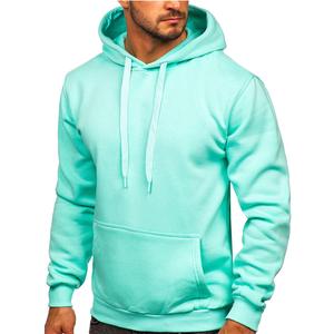 เสื้อสเวตเตอร์สวมหัวสีเทาของผู้ชายเสื้อมีฮู้ดสำหรับเล่นกีฬาปักลาย3D แบบกำหนดเอง - Product Image 3