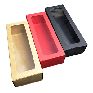 Bao Bì Giấy Kraft Tùy Chỉnh Mini Macaron Thực Phẩm Bánh Kẹo Bánh Quy Snack Loại Ngăn Kéo Lưu Trữ Hộp Ủng Hộ Với Cửa Sổ Trong Suốt - Product Image 2