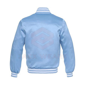 Grande taille en gros sur mesure Letterman Baseball hiver Satin vestes avec col montant imperméable et respirant - Product Image 5