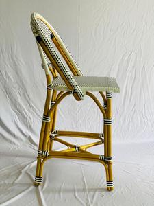 Durable Imperméable À L'eau En Plein Air Café Meubles En Rotin Blanc Bistro Chaise de Bar - Product Image 2