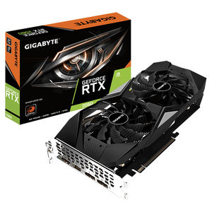 Carte graphique <span class=keywords><strong>GIGABYTE</strong></span> NVIDIA GeForce <span class=keywords><strong>RTX</strong></span> <span class=keywords><strong>2060</strong></span> WINDFORCE 6G d'occasion avec 2 ventilateurs à pales uniques de 100 mm (GV-N2060WF2-6GD) - Product Image 1