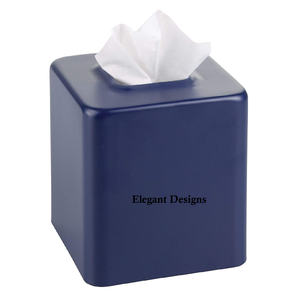Boîte à mouchoirs en métal bleu royal Designer traditionnel fait à la main fantaisie couverture de mouchoirs nouvellement à la mode usage domestique en gros - Product Image 6