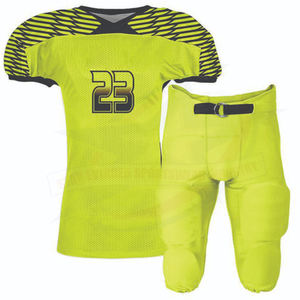 Ventes en gros d'uniformes de football américain haut de gamme, design de logo personnalisé, chemises, hauts respirants, 100% polyester, grandes tailles - Product Image 3