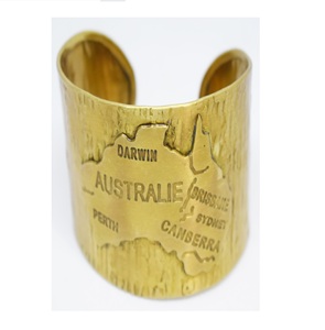 Pulsera de brazalete de cobre con acabado de alta calidad y cuero genuino para mujer, Colección Festival de Oro de Maine 2025, Pulsera de peso - Product Image 5