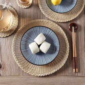 <b>Set</b> of Rustic Straw Round Placemats Luxury Handwoven Wedding Gift Home Decor 2020 Style - Product Image 2