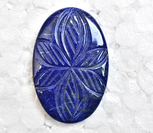 Lapis Lazuli แกะสลักหินสีฟ้า,หินอัญมณีสีฟ้า Cabochons ขายส่ง - Product Image 1