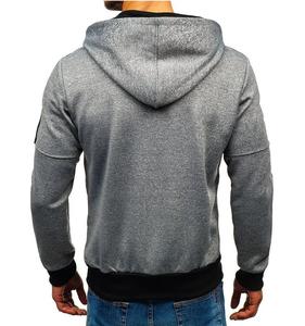 เสื้อแจ็คเก็ตมีฮู้ดแบบมีซิปของผู้ชายเสื้อสเวตเชิ้ตมีซิปรูดแบบเต็มตัวทำจากผ้าฝ้ายโพลีเอสเตอร์100% ปรับแต่งได้สำหรับฤดูหนาว - Product Image 5