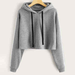เสื้อฮู้ดครอปแขนยาวสำหรับผู้หญิง น้ำหนักเบา ใส่ได้ในฤดูหนาว สกรีนโลโก้ได้ตามต้องการ มีทุกขนาดและทุกสี ขายส่ง - Product Image 5