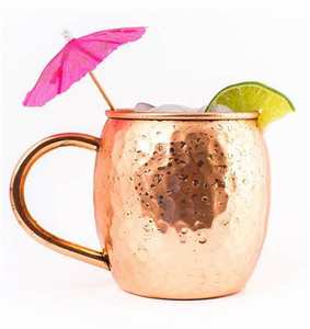 Shiny Polished Copper Moscow Mule Mugs With Solid Brass Handle From Direct Manufacturer hiqh quality copper beer mugs - Product Image 6