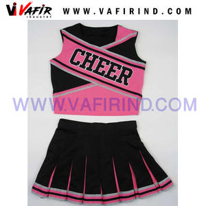 Uniformes à manches courtes de Cheerleading sexy pour femmes personnalisées sublimation imprimée coton polyester spandex nylon latex lycra pour filles - Product Image 4