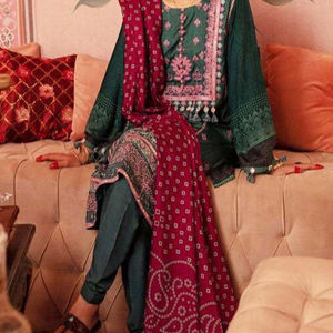 Indian Designer Inspired Pakistani Lawn <b>Dress</b> Embroidered Salwar Kameez Silk Printed Dupatta Unstitched <b>Viscose</b> Cotton Material - Product Image 2