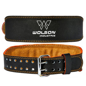 เข็มขัดยกน้ำหนักหนังสำหรับออกกำลังกายปรับแต่งได้เข็มขัดฝึกหนักพร้อมหัวเข็มขัดปรับได้ - Product Image 2