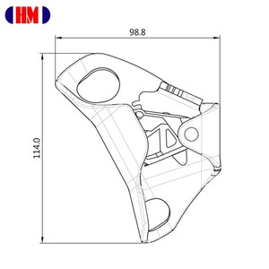 Ascenseur de poitrine en aluminium A698 4kN pour corde de 8-13 mm pour l'alpinisme et l'escalade - Product Image 2